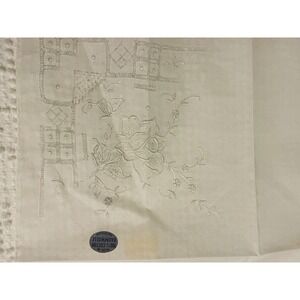 Vintage Whitework Embroidered Handkerchief Baumwolle Cotton